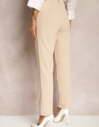 miss poem Pantaloni de costum Bej cu picioare evazate High Waist Stagiona