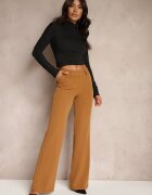miss poem Pantaloni Maro Elegante De Costum Croi Larg Cu Buzunare Zinolana