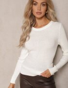 miss poem Pulover Alb Casual din Material Reiat Zintra