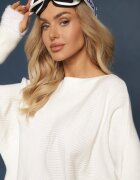 miss poem Pulover bej deschis cu croială clasică și decolteu barcă Valorvia