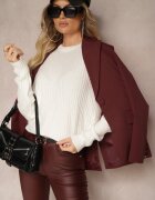miss poem Pulover Bej deschis Reiat cu o croială clasică boxy Omeita