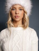 miss poem Pulover Bej Deschis Scurt cu Model Împletit Decorativ Selornis