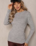 miss poem Pulover Casual Gri din material reiat Zintra