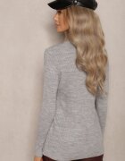 miss poem Pulover Casual Gri din material reiat Zintra