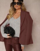 miss poem Pulover Gri cu Relief Decorativ și Decolteu Triunghiular Attenora