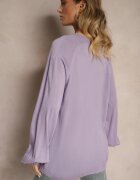 miss poem Pulover Violet Oversize Decorat cu benzi late Anittia