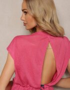 miss poem Top Fucsia cu ajustare în talie și legare în partea de jos cu decupaj la spate Tiimaelin