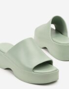 modern world Papuci Verde deschis din Spumă pe Platformă Joasă Flenira