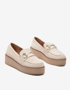  Mokasini slip-on Bej cu talpă groasă Berilla