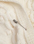 moni&co Cardigan Bej deschis lung cu glugă și buzunare Oricyna