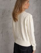 moni&co Pulover Clasic Bej cu Borduri și Broderii Decorative Reani