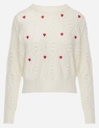 moni&co Pulover Clasic Bej cu Borduri și Broderii Decorative Reani