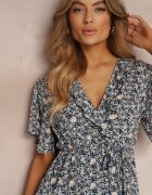 moni&co Rochie Granat Midi cu volane decolteu petrecut și elastic în talie Denila