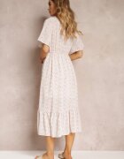moni&co Rochie midi roz-mentă cu volane decolteu petrecut și elastic în talie Denila
