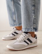 mulanka Adidași Albi Decorați cu Două Benzi Lannatea