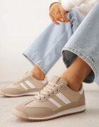 mulanka Adidași Bej închis Decorate cu Două Benzi Lannatea