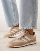mulanka Adidași Bej închis Decorate cu Două Benzi Lannatea