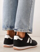 mulanka Adidași Negri Decorați cu Două Benzi Lannatea