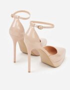 mulanka Pantofi stiletto Bej Lăcuite cu Platformă Nilafera
