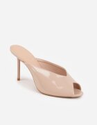 mulanka Papuci Bej Peep Toe cu toc stiletto cu finisaj lăcuit Sharvyra