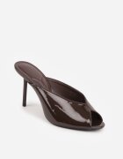 mulanka Papuci Maro Peep Toe cu toc stiletto cu aspect lăcuit Sharvyra