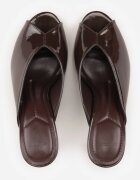 mulanka Papuci Maro Peep Toe cu toc stiletto cu aspect lăcuit Sharvyra