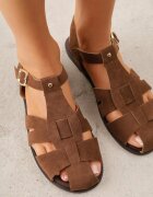 mulanka Sandale Gladiator Maro din imitație de nubuc cu cataramă Briannea