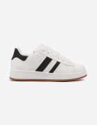 mulanka Sneakers Albe cu Platformă Joasă cu Petice Flordexia