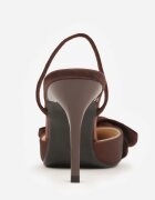 mulanka Stilettos Maro cu finisaj satinat cu aplicație în formă de fundă Gihaen