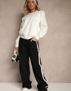 new collection Bluză Albă cu Viscoză cu Umeri Largi Alioris