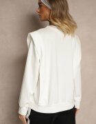 new collection Bluză Albă cu Viscoză cu Umeri Largi Alioris