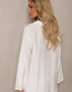new collection Bluză Albă din Vascoză stil Cămașă cu nasturi Aviessa