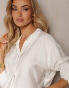 new collection Bluză Albă din Vascoză stil Cămașă cu nasturi Aviessa