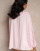new collection Bluză Roz Decorată cu legătură și Mâneci Plisate Jenowena