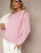 new collection Bluză roz din viscoză cu umeri largi Alioris