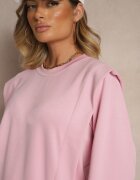 new collection Bluză roz din viscoză cu umeri largi Alioris