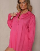 new collection Cămașă Fucsia din Bumbac Decorată cu Volane și Încrețituri Liorale