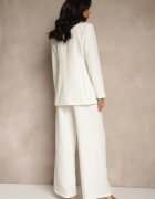 new collection Costum Alb Pantaloni și Sacou cu Umeri Întăriți Sonavienna