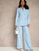 new collection Costum Albastru Pantaloni și Sacou cu Umeri Întăriți Sonavienna