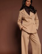 new collection Costum Maro deschis Pantaloni și Sacou cu Umeri Intăriți Sonavienna