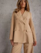 new collection Costum Maro deschis Pantaloni și Sacou cu Umeri Intăriți Sonavienna