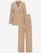 new collection Costum Maro deschis Pantaloni și Sacou cu Umeri Intăriți Sonavienna