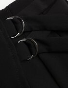 new collection Fustă Neagră Croi petrecut Mini Stil cargo Cu curele Eire