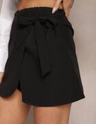 new collection Fustă neagră mini petrecută cu nod decorativ Daevy