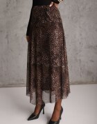 new collection Fustă neregulată cu imprimeu leopard din șifon de vâscoză Ceritellia Maro