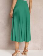 new collection Fustă Plisată Verde închis cu elastic în talie și cu inimioare Pearlis