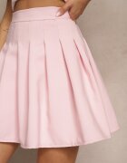 new collection Fustă Roză Evazată Mini cu Pliuri Plainnet