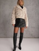 new collection Geacă Bej cu Blană Shetty