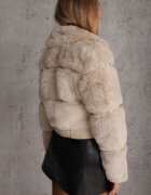 new collection Geacă Bej cu Blană Shetty