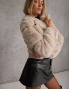 new collection Geacă Bej cu Blană Shetty
